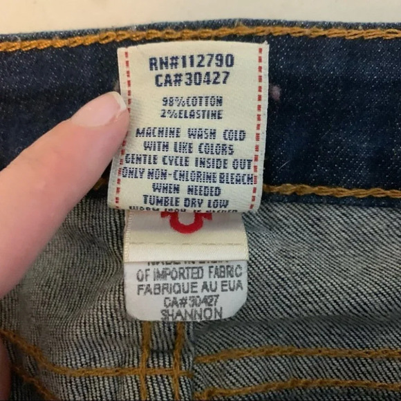 True Religion Shannon Jeans Size 28 CUT#605836 Style#WB5K91125 Dark Wash - Picture 5 of 11